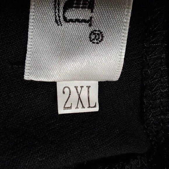 Modest Midi Asymmetric Hem Dress Size 2XL BIU BIU Black Long Sleeve Round Neck - Picture 16 of 16